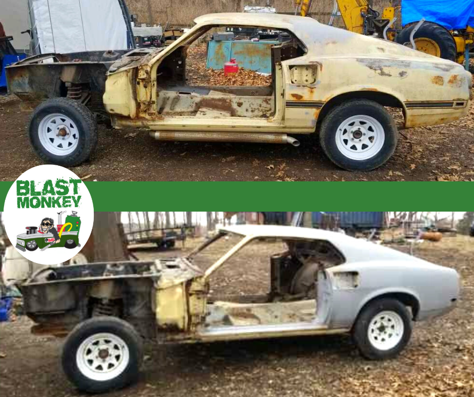 Interior & Exterior of Mustang Blasted